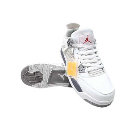 Air Jordan Retro 4 Grey and White