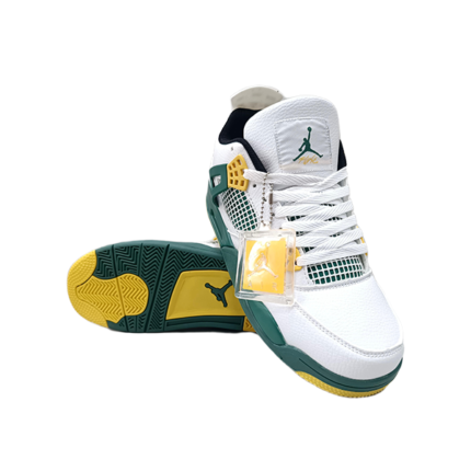 Air Jordan Retro 4 in Pine Green and Yellow